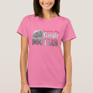 T-shirt Aimer mon chevalier dans Dogtags brillant