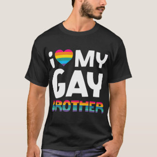 T-shirt Aimer Mon Frère Gay LGBT Pride Cadeau Gay Lesbian