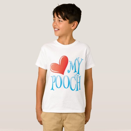 T-shirt Aimer Mon Pooch (Devant entier)