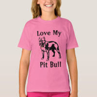 Aimer My Pit Bull Girls Baby Doll Tee - shirt