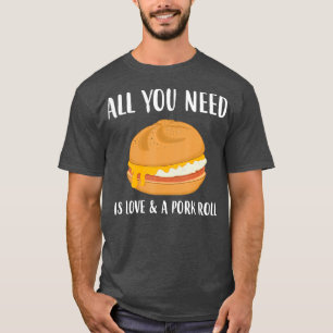 T-shirt Aimer New Jersey Food Egg Fromage Porc Rouleau
