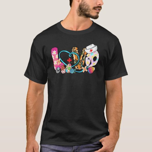 T-shirt Aimer Oeuf de Pâques Stethoscope Infirmière Vie Jo (Devant)