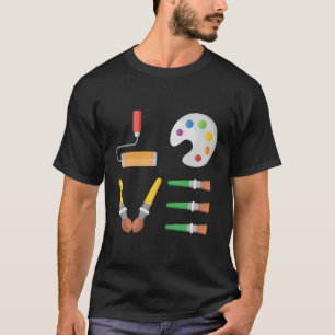 T-shirt Aimer Palette Peinture Art Et Pinceau Pour Artist