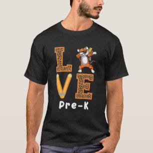 T-shirt Aimer Pré-K Tiger Pré-K Enseignant Retour À L'