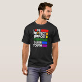 T-shirt Aimer Protéger Support Célébrer Queer Youth Lgbtq  (Devant entier)