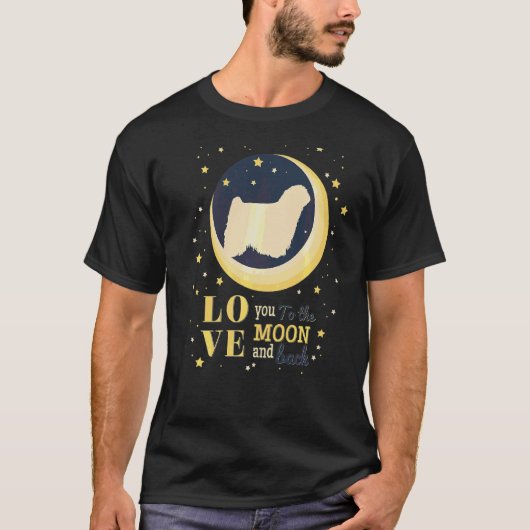 T-shirt Aimer Puli Chien À La Lune (Devant)