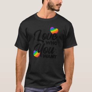 T-shirt Aimer Qui Vous Voulez Lgbtq Diversité Rainbow Prid