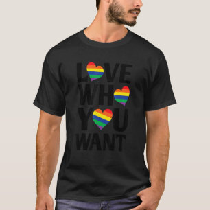T-shirt Aimer Qui Vous Voulez Lgbtq Diversité Rainbow Prid