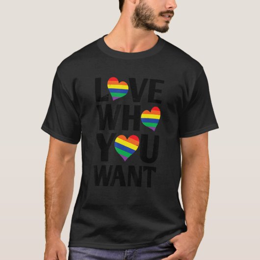 T-shirt Aimer Qui Vous Voulez Lgbtq Diversité Rainbow Prid (Devant)