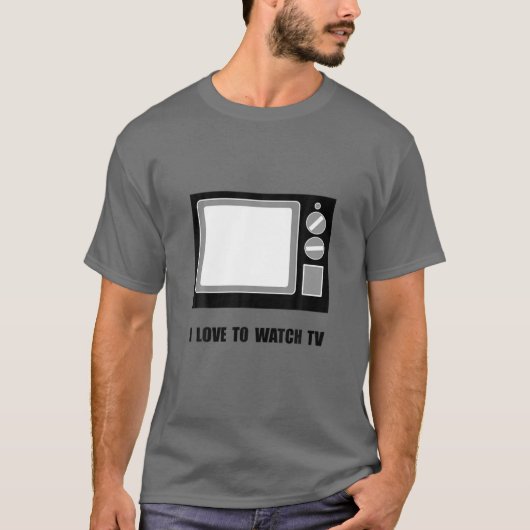 T-shirt Aimer Regarder La Télévision Drôle (Devant)