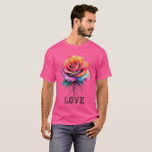 T-shirt Aimer rose (Devant entier)