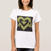 T-shirt Aimer Sage Vert sur Noir (Devant)