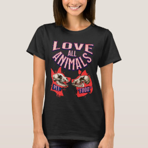 T-shirt Aimer tous les animaux Amoureux des animaux végéta