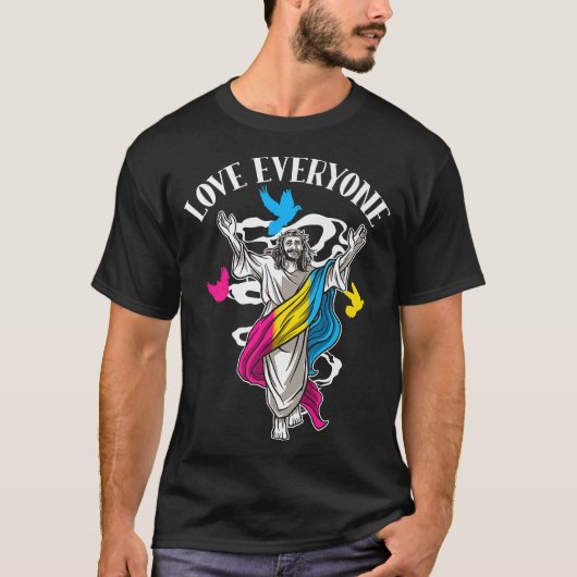 T-shirt Aimer tout le monde, Christian Pan Pride Jésus, Pa (Devant)