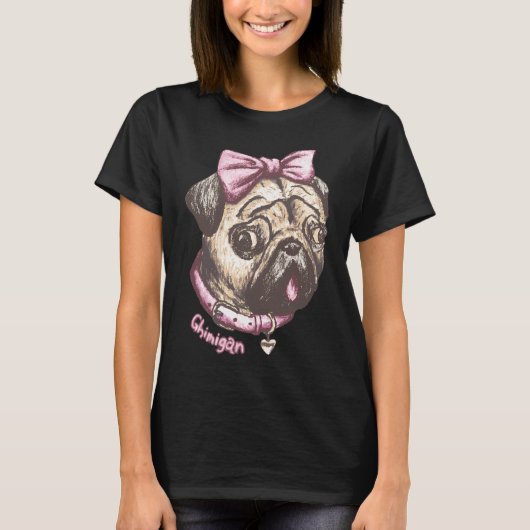 T-shirt Aimer un Pug (Devant)