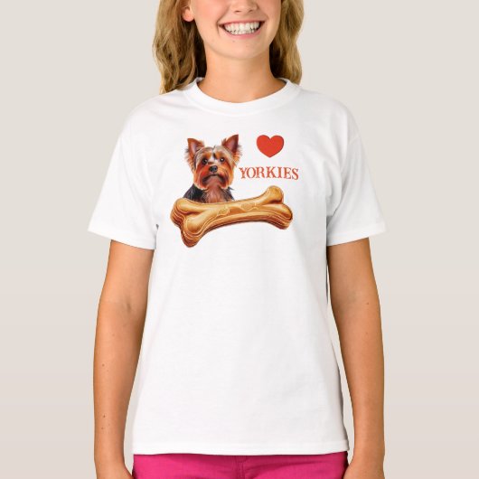 T-SHIRT AIMER YORKIES (Devant)