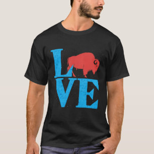 T-shirt Aimez Buffalo Wild Américain Cadeaux d'amant de bi