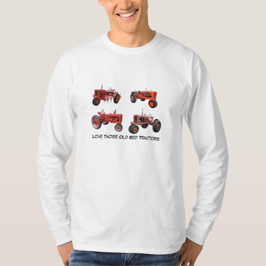 T-shirt Aimez ces vieux tracteurs rouges (Devant)