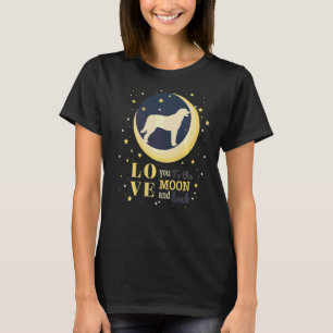 T-shirt Aimez Le Chien-Berger Anatolien Kangal Sur La Lune