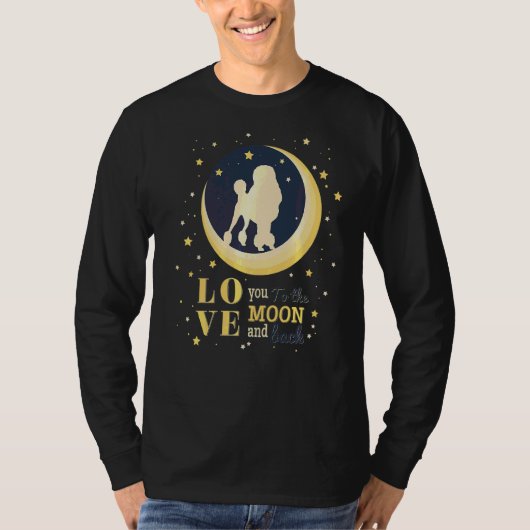 T-shirt Aimez Le Chien De Poiche À La Lune (Devant)