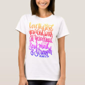 T-shirt Aimez le lettrage de seigneur Your God Scripture (Devant)