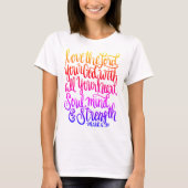 T-shirt Aimez le lettrage de seigneur Your God Scripture (Devant)