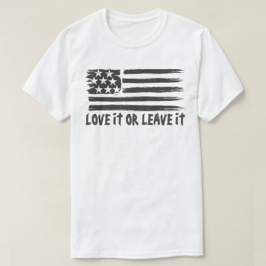 T-shirt aimez-le ou laissez le drapeau américain (Design devant)