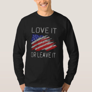 T-shirt Aimez-le ou laissez-le États-Unis Drapeau