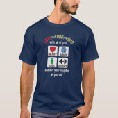 T-shirt Aimez le Seigneur, votre Dieu, avec tout votre coe (Devant)