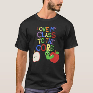 T-shirt Aimez Ma Classe À L'Enseignant De Base Retour À L'