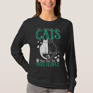 T-shirt Aimez Mes Chats Plus Que J'Aime La Plupart Des Gen