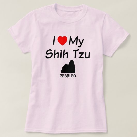 T-shirt Aimez Mon Chien Chien Tzu Shih (Design devant)