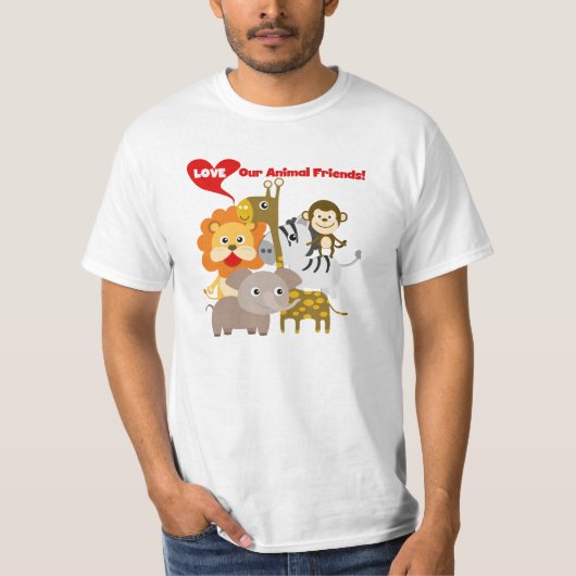 T-shirt Aimez nos amis animaux (Devant)