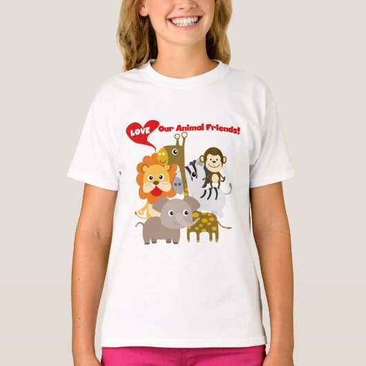 T-shirt Aimez nos amis animaux (Devant)