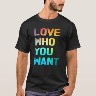 T-shirt Aimez qui vous voulez Cool Arc-en-ciel Aquarelle G