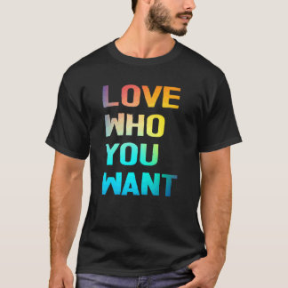T-shirt Aimez qui vous voulez Cool Arc-en-ciel Aquarelle G