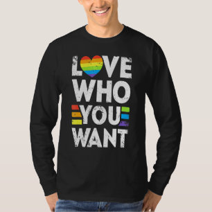 T-shirt Aimez qui vous voulez Gay pride Lgbt Hommes Femmes