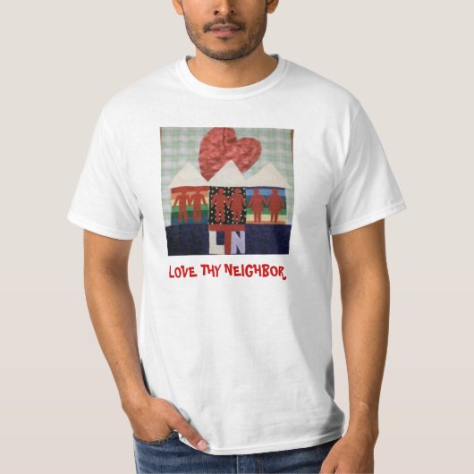 T-shirt Aimez Thy voisin (Devant)