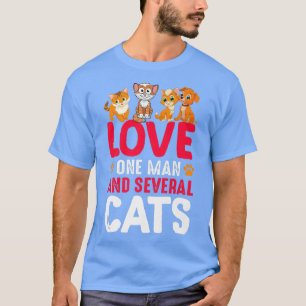 T-shirt Aimez un homme et plusieurs chats Amateur de chat