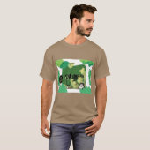 T-SHIRT AIMEZ VERT (Devant entier)