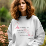 T-shirt Aimez votre Dieu Bible verset Sweatshirt chrétien<br><div class="desc">L'écriture chrétienne simple et élégante cite l'art sweatshirt avec le verset biblique "aime le Seigneur ton Dieu de tout ton coeur, et de toute ton âme, et de tout ton esprit. - Matthieu 22:37" en calligraphie mixte et typographie minimaliste en rouge et noir. Ce design de foi moderne et tendance...</div>