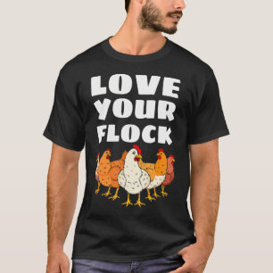 T-shirt Aimez Votre Éleveur De Poulet Hen Producteur De Vo