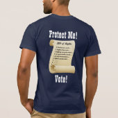 T-shirt Aimez votre pays - Protégez-moi et déclaration de (Dos)