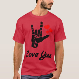 T-shirt AIMEZ-VOUS ASL Signal Langue Design