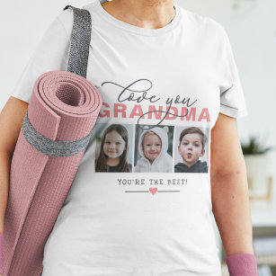 T-shirt Aimez-vous grand-mère/Nana/Autre 3 Photo Texte per