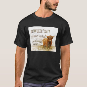 T-shirt Aimez-Vous Mon Manteau Vaches Highland
