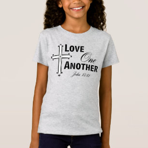 T-Shirt Aimez-vous un autre croix filles Tee