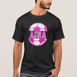 T-shirt Aina Nom Filles Football Jouer Football Sport Fan 