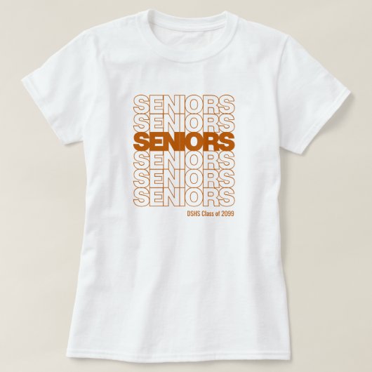 T-shirt Aînés Aînés Orange Brûlé (Design devant)