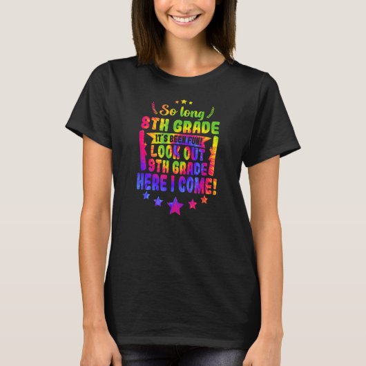 T-shirt Ainsi Long 8th Grade 9th Here I Come (Devant)